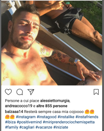 Il post su Instagram di Antonio Balzano