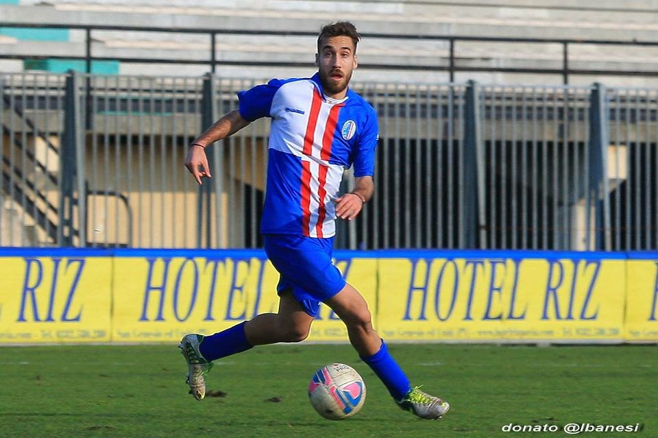 Marcello Mancosu, qui con la maglia del Pavia, ora gioca nel Gubbio