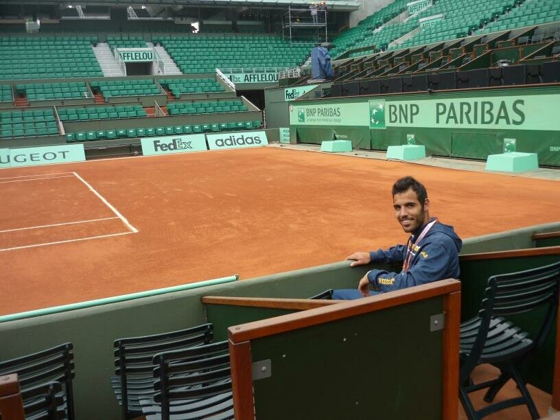 Zucca dentro gli impianti del Roland Garros
